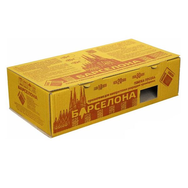 Плитка гипсовая прямая Живой камень Барселона 10 0,6 кв.м 