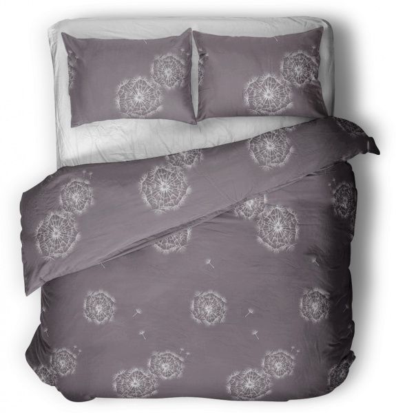 Комплект постільної білизни Tender dandelion 2 сірий La Nuit 
