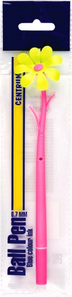 Ручка кулькова Centrum fancy flower синя 0,7 мм 81855 