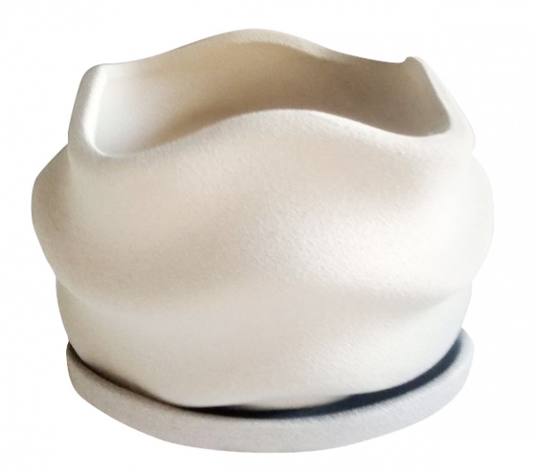 Горщик для квітів Eterna 201-0,9 світло-сірий матовий 13x13x9 см фігурний 0,5 л світло-сірий матовий 