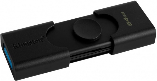 Флеш-пам'ять USB Kingston 64 ГБ USB 3.2 USB Type-C black (DTDE/64GB) 