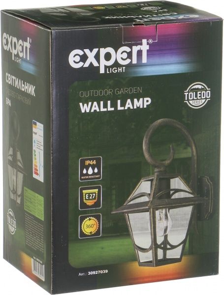 Светильник садовый Expert Toledo E27 60 Вт IP44 античная латунь ELNX-15421-W 