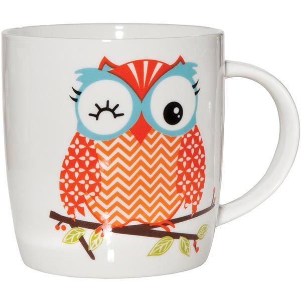 Чашка Сова 415 мл помаранчева 21-272-010 Keramia