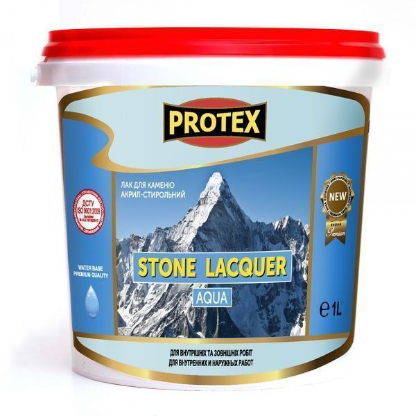 Лак акриловий по каменю AQUA Protex глянець 1 л
