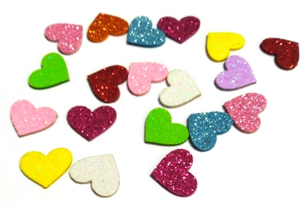 Декоративное изделие Сердце 2 см 50 125182 50 шт. Діамантові ручки