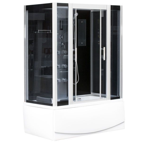 Гидромассажный бокс Erlit ER4515TP-C4 1500*850*2150 профиль сатин, стекло графит