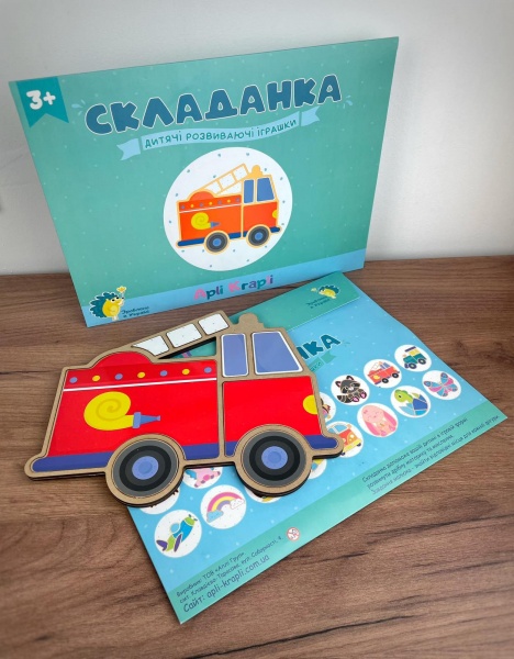 Пазл-мозаїка Apli Krapli Складанка Пожежна машина СК-07