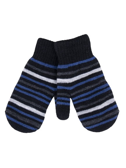 Варежки YO! Полоска р.18 черный 