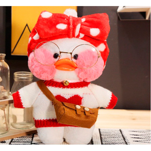 М'яка іграшка WORLD TOP DEVELOPMENT LTD Качечка 25 см червоний DK-3