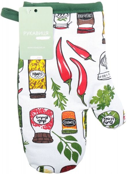 Рукавичка-прихватка Спеції 19x30 см зелений Homeline 
