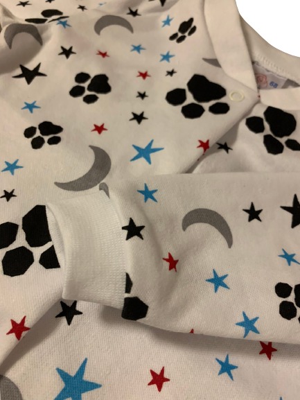 Кофточка детская унисекс Моя планета месяц+звезда р.56 белый с принтом 