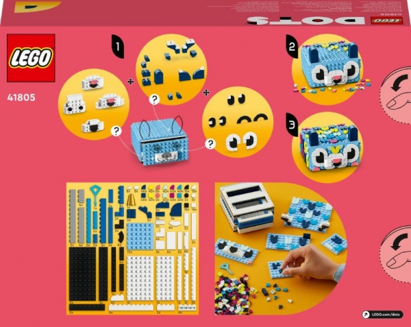 Конструктор LEGO DOTS Ящичек для творчества «Животные» 41805