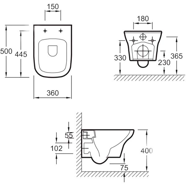 Унітаз підвісний Jacob Delafon Vox EDM102-00
