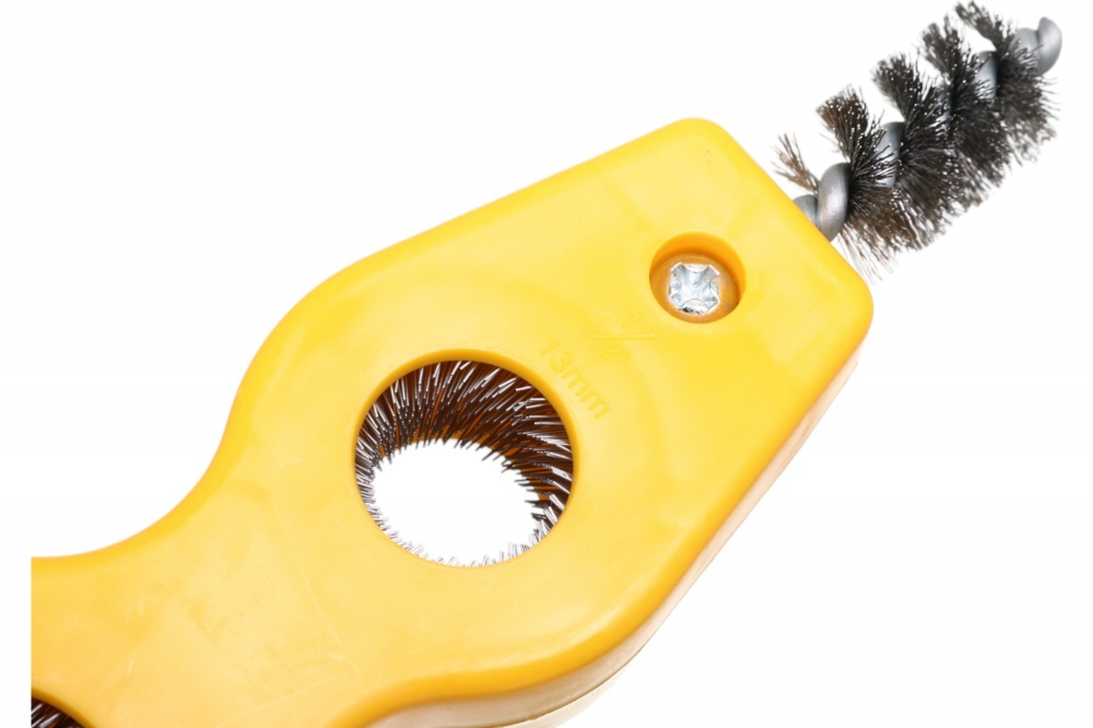 Щетка по металлу Compass двухсторонняя для труб 1/2 и 3/4