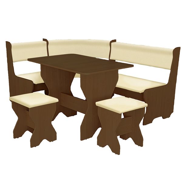 Набор кухонный Мальта орех/слоновая кость