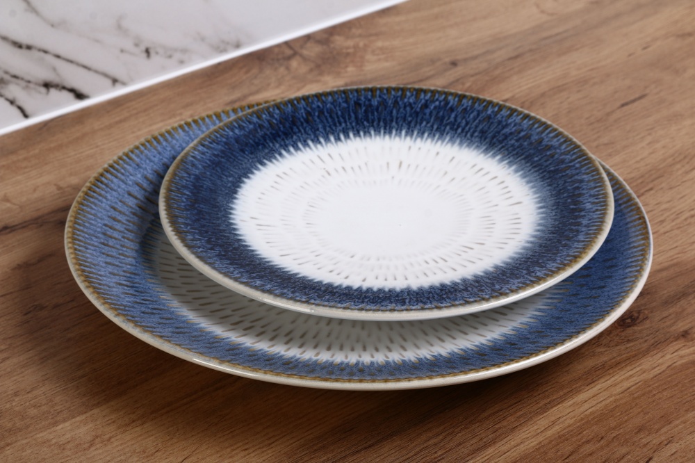 Тарілка обідня Bella Vita Blue Scar 22 см 2 сорт