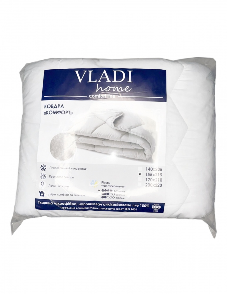 Ковдра Комфорт 155x215 см Vladi білий