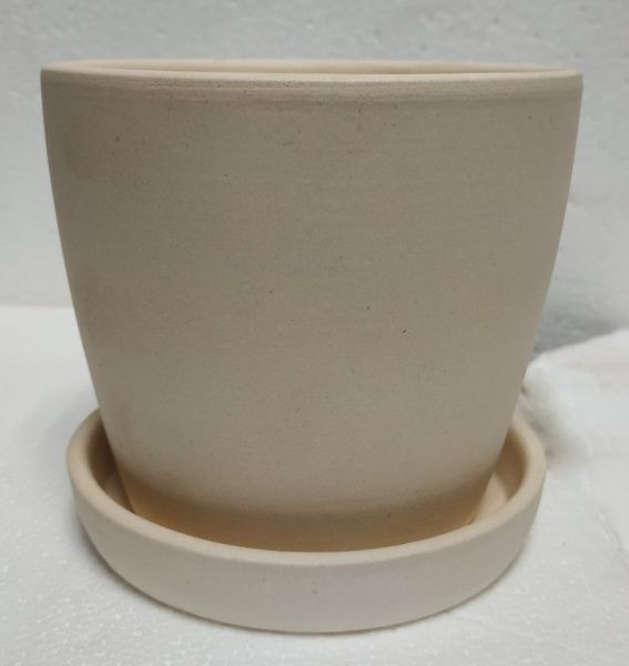 Горщик керамічний Сонет ангоб круглий 0,5л бежевий 