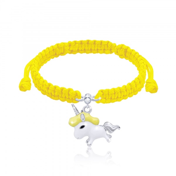 Браслет плетений UMa&UMi Єдиноріг жовтий