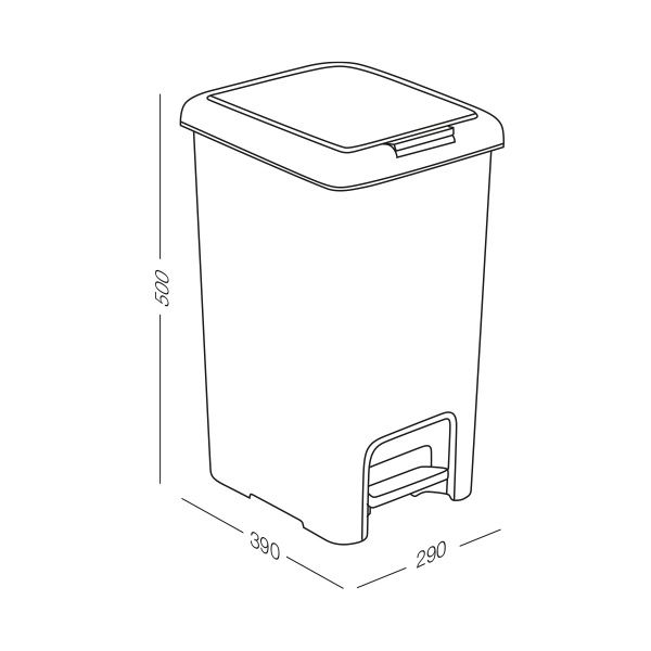 Відро MVM BIN-01 бежевий 30 л бежевий BIN-01 30L Beige