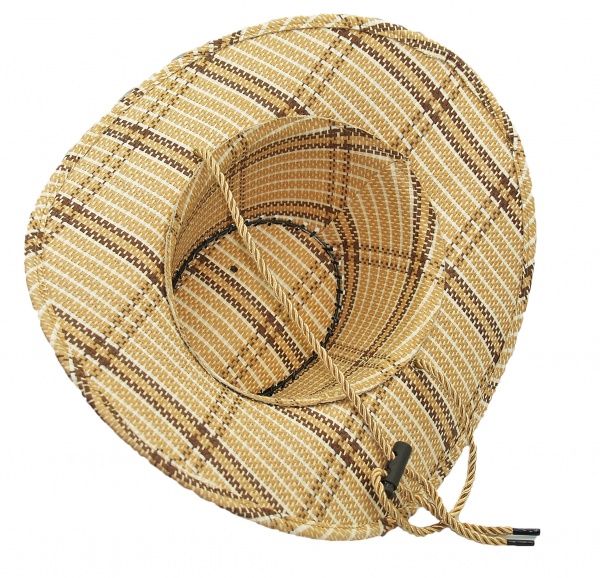 Шляпа ковбой ВП 0120 клетка универсальный бежевый