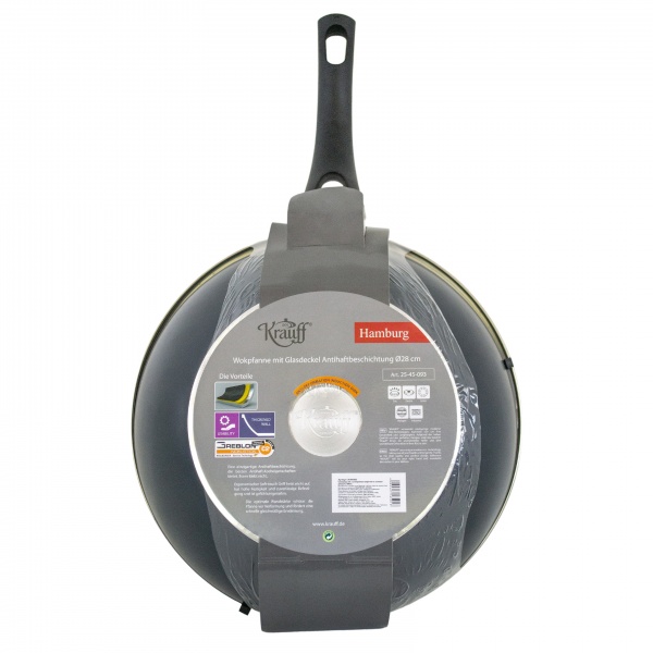 Сковорода WOK с крышкой Hamburg 28 см 25-45-093 Krauff