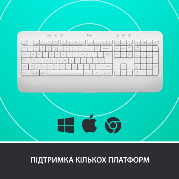 Клавіатура бездротова Logitech Signature K650 - Ua (920-010977) off-white 