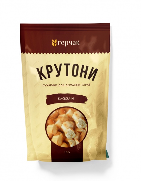 Сухарики ГЕРЧАК (крутони) Класичні 100 г