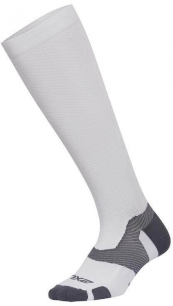 Носки 2XU Vectr L.Cush Full Length Socks р.L2 (икра 41-46 см) UA5155e_WHT/GRY р.42-46 белый