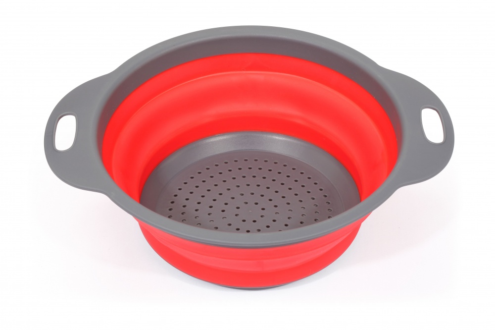 Друшляк складаний Arino с двумя ручками красный 24х19х8 см