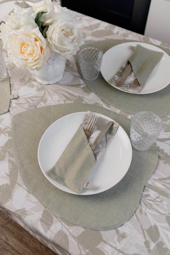 Чехол для приборов La Nuit Herbs Green 10x24 см