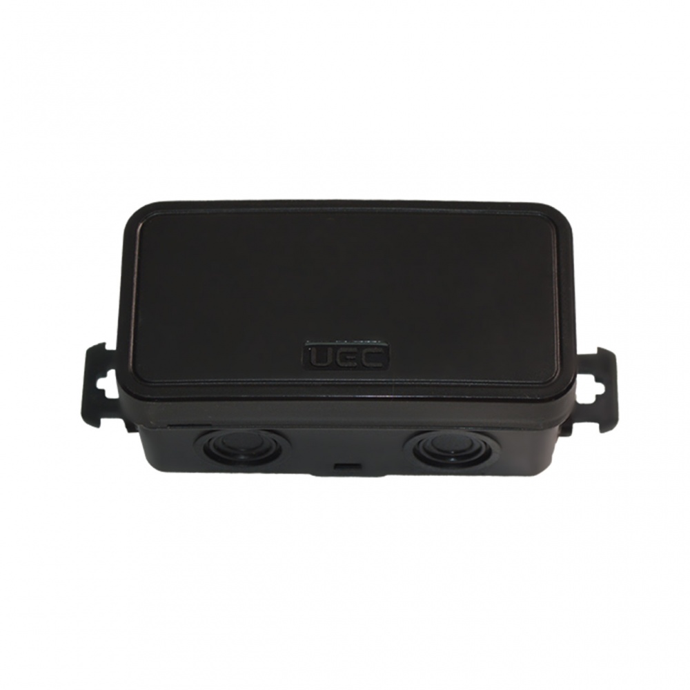 Коробка UEC для отрытой установки без отверстий 78х36х34 мм (вн. 85х43х38 мм) IP54 черная полиэтилен JB-078-036-034-IP54-BL