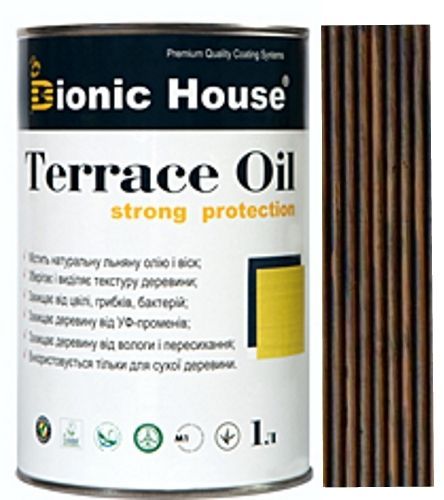 Масло Bionic House для террас Т101 черный шелковистый мат 1 л