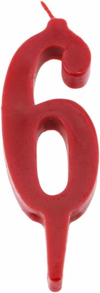Свеча для торта Свеча для торта Свято мрій нумерическая Цифра 6 10,5 см 1 шт. (22051443) 