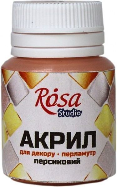 Краска акриловая 76 персиковый перламутр 20 мл Rosa Start