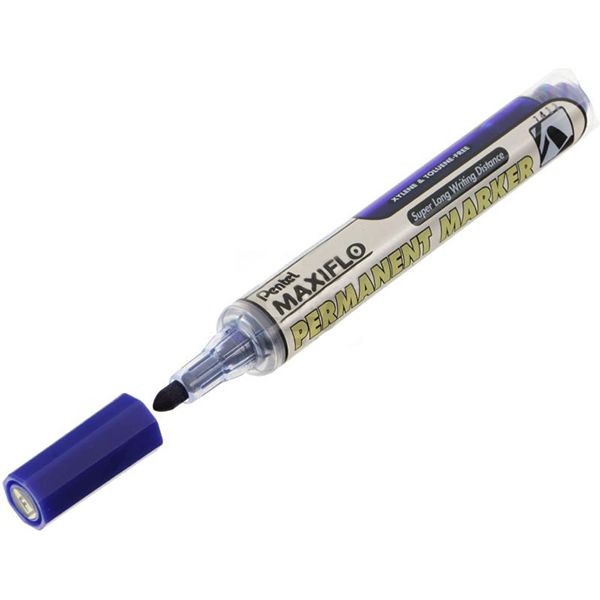 Маркер Kangaro перманентный синий  Pentel NLF50-С