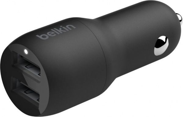 Автомобильное зарядное устройство Belkin Car Charger 24W Dual USB-A black