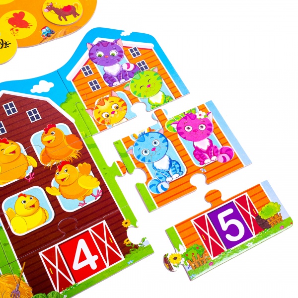 Развивающий набор Vladi Toys 3 в 1 Ферма VT2901-03