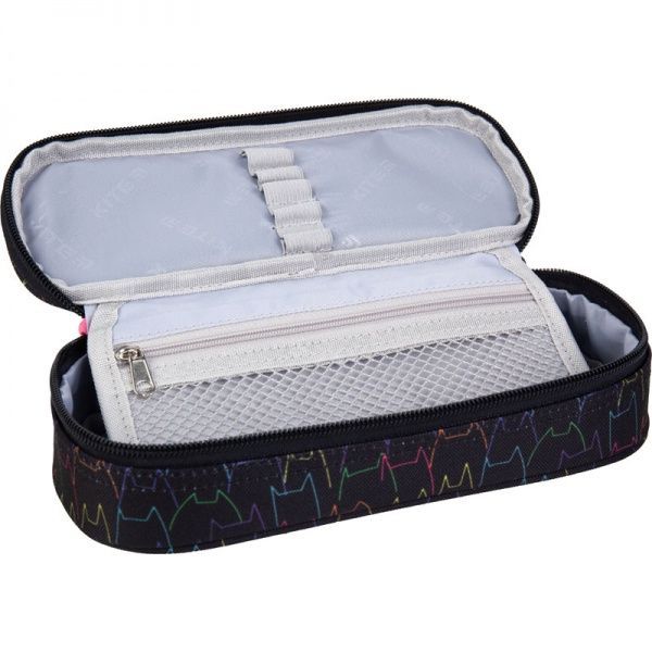 Пенал школьный 599-3 47957 KITE черный с узором