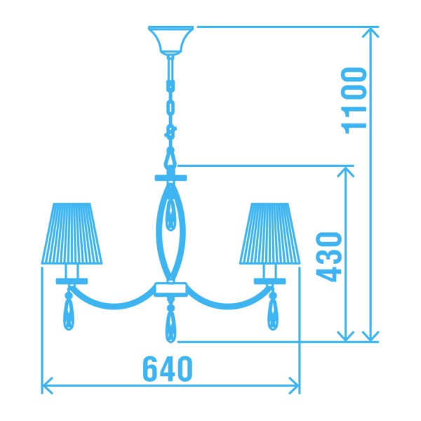 Люстра Victoria Lighting 5x40 Вт E14 хром Chanel/SP5 