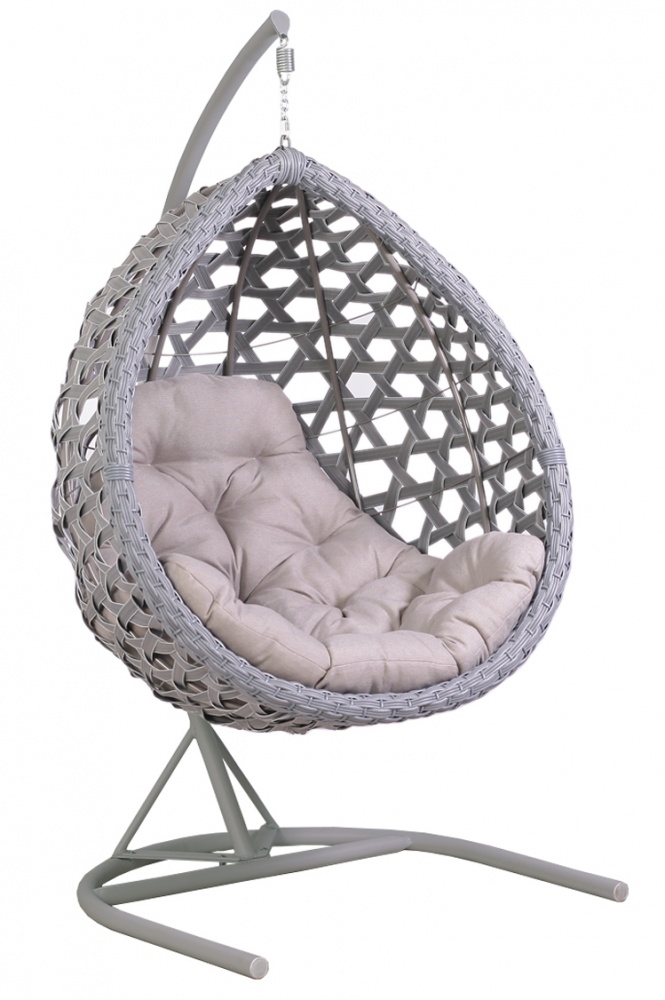 Кресло-кокон Bella Vita Генри 1-мест с подушкой (1040x780x1170 мм) графит джинс