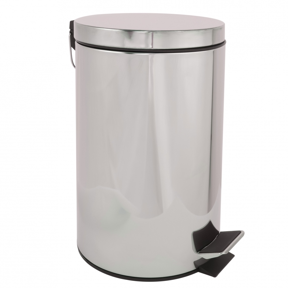 Ведро для ванной AlexValex с педалью 12 л, нержавеющая сталь