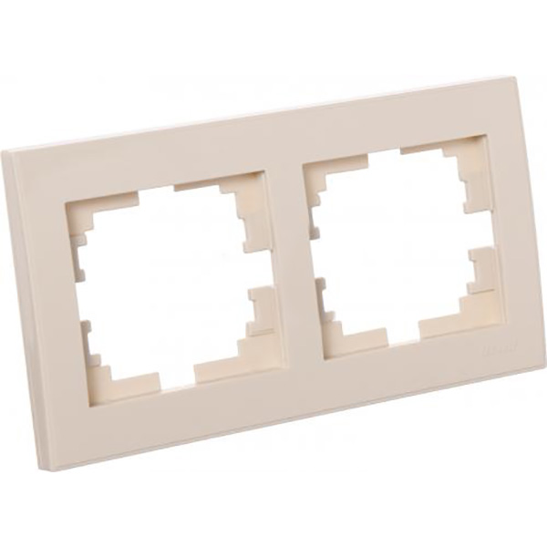 Рамка двомісна Lezard Rain горизонтальна крем 703-0303-147