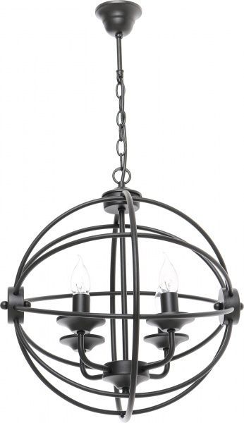 Люстра підвісна Vitaluce 4xE14 чорний V4076/4 