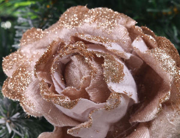 Цветок декоративный DH8055030 шампань 11х5х11 см