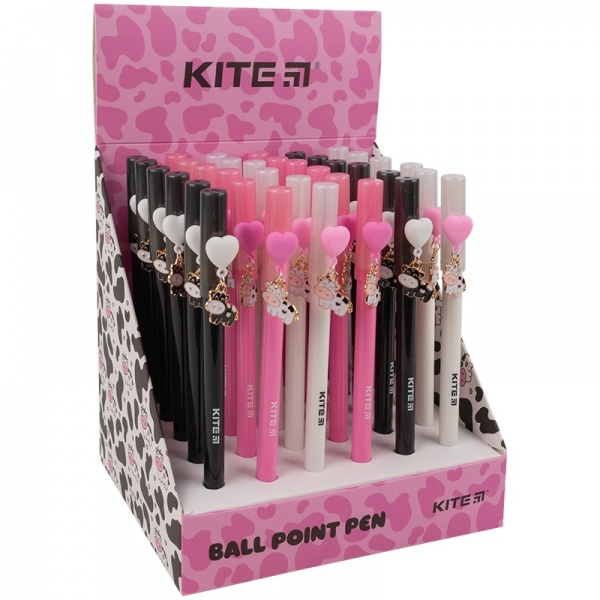 Ручка шариковая KITE Cows синяя 