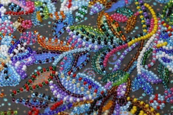 Набор для вышивания бисером на натуральном художественном холсте Денежное дерево 310x420 мм Абрис Арт