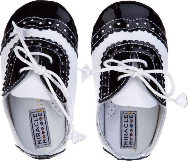 Пінетки дитячі MIRACLE 0-0-17-1 19 чорно-білий 