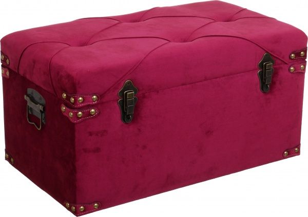 Сундук-пуф Art&Crafts Велюр 64х35х33 см винный 