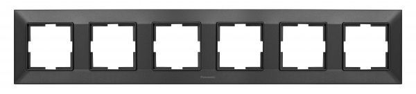 Рамка Panasonic Arkedia Slim 6-местная горизонтальная дымчатый 480500144